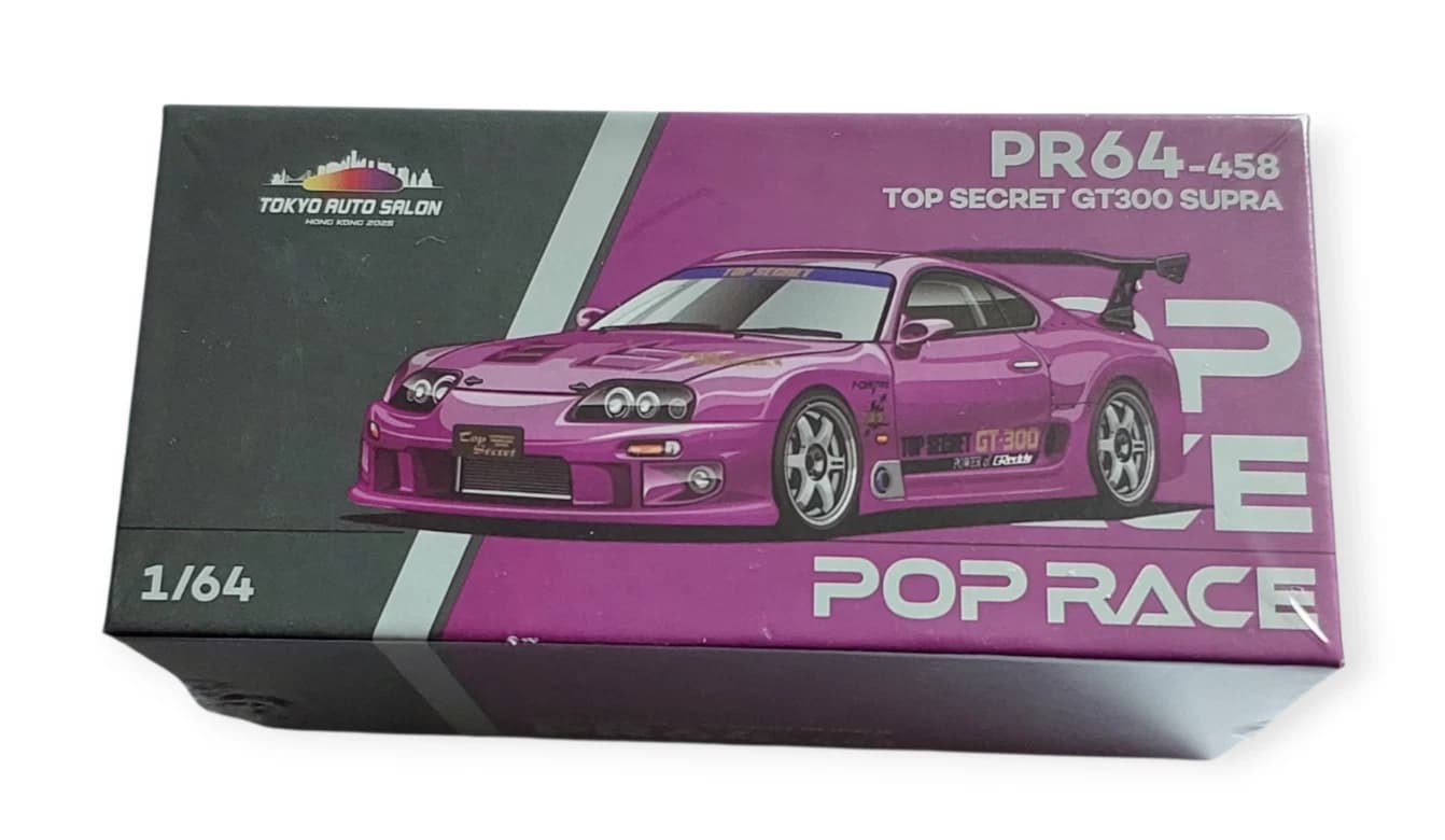 Pop Race PR64-458 Top Secret GT300 Toyota Supra purple TASHK 2025